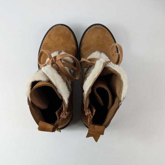 Bueno Women's 6.5 Boots Leather Teddy Tobacco Lined Zip New NWT Winter EUR 37 - Picture 6 of 13